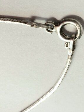 Vintage 925 Silver hexagon snake chain